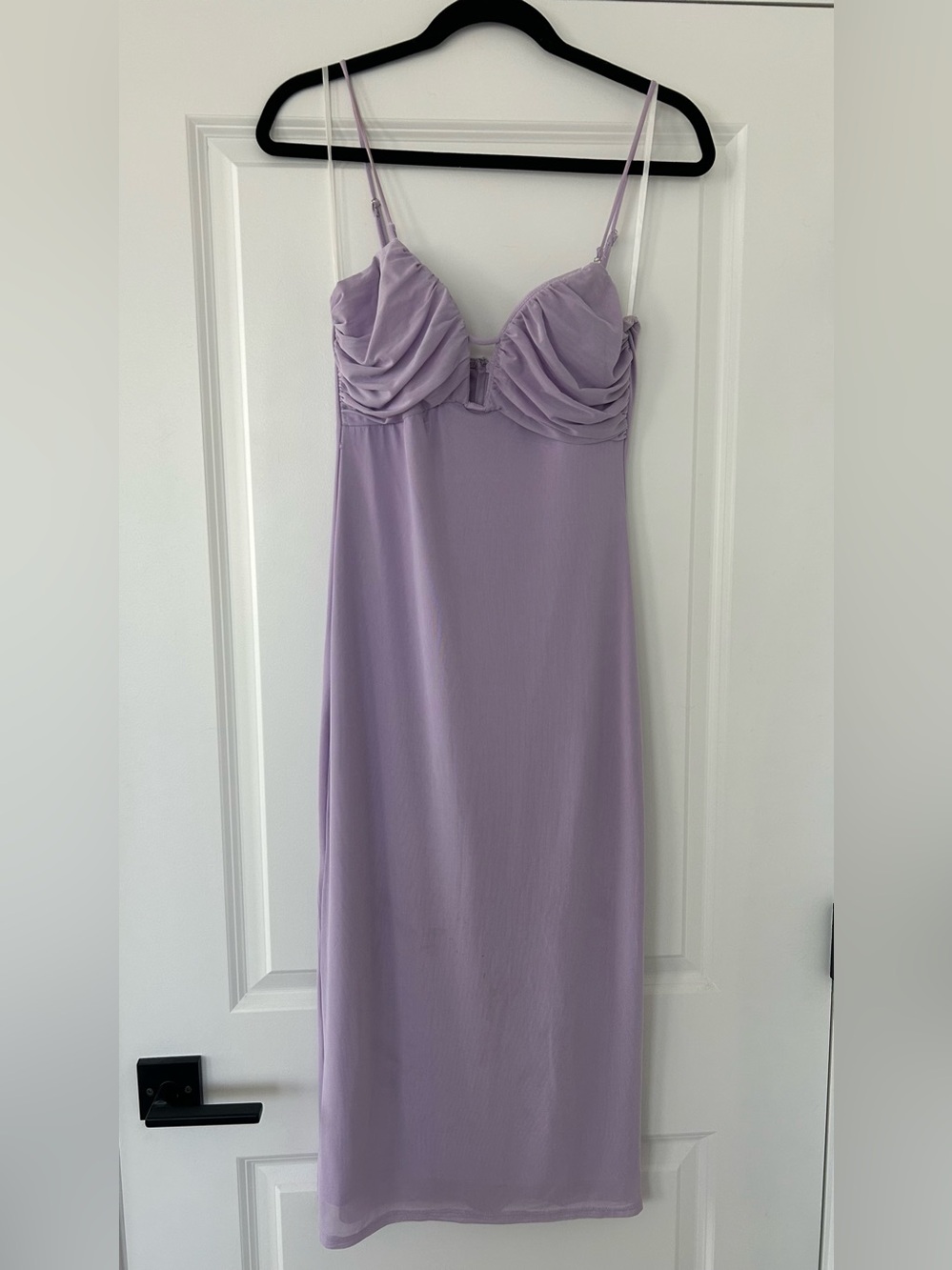 Hello Molly Lilac Ruched Bust Slip Dress